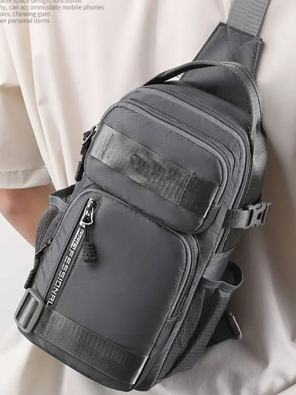 Anti Theft Crossbody Chest Bag with Water Holder